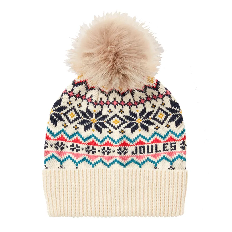 Joules Bluebird Fairisle Hat - Ivory Fair Isle